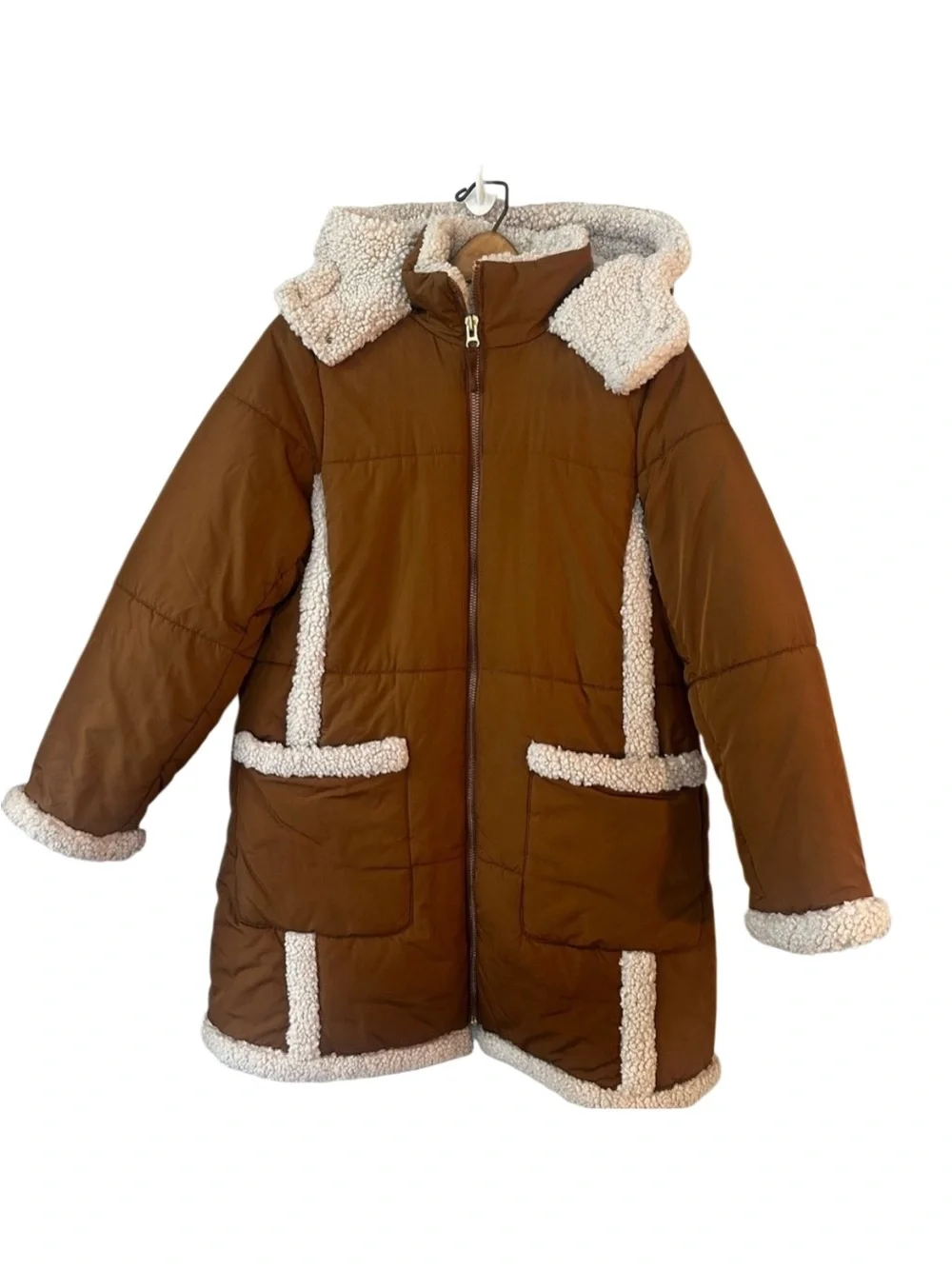 J.Crew Snowday Sherpa Trim Puffer Coat – Size Small Signature Puffer